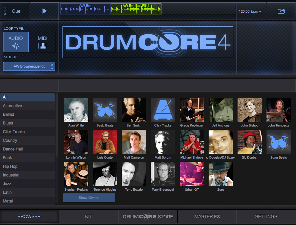 DrumCore 4 drum loop plug-in for Mac and Windows